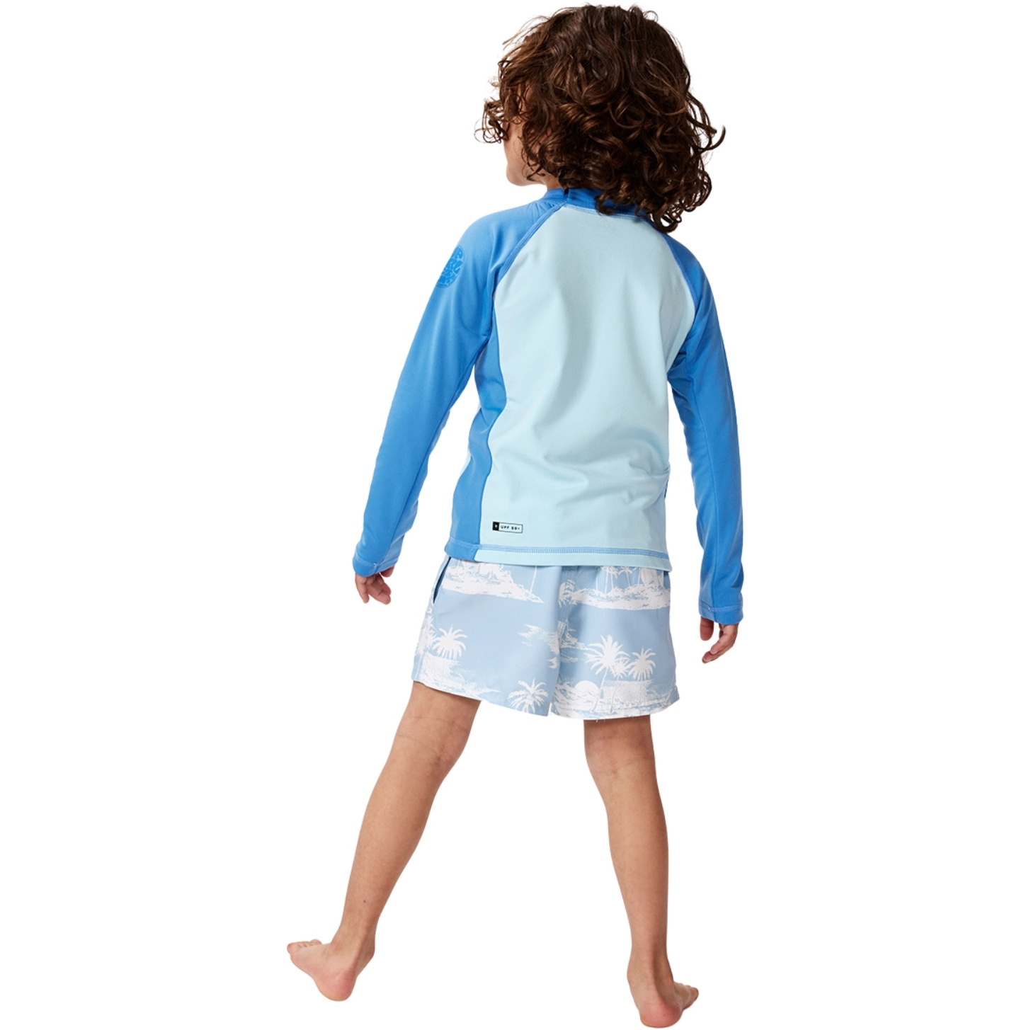 2026 Rip Curl Kids Icons UV Brushed Long Sleeve Rash Vest TNHTRV - Blue Gum